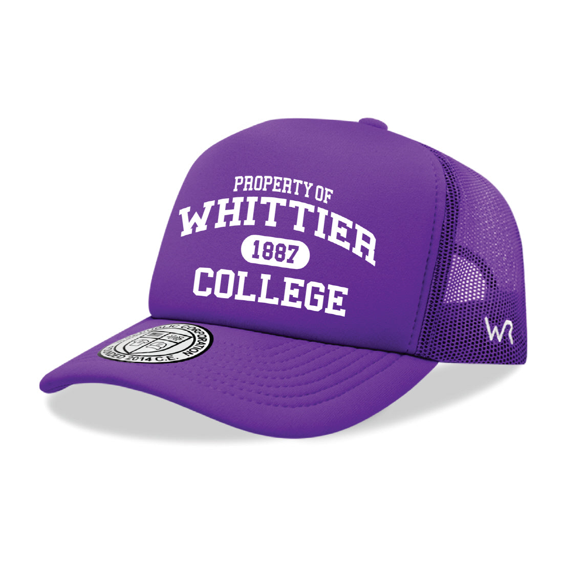 Whittier College Poets Property College Cap Hat - Purple