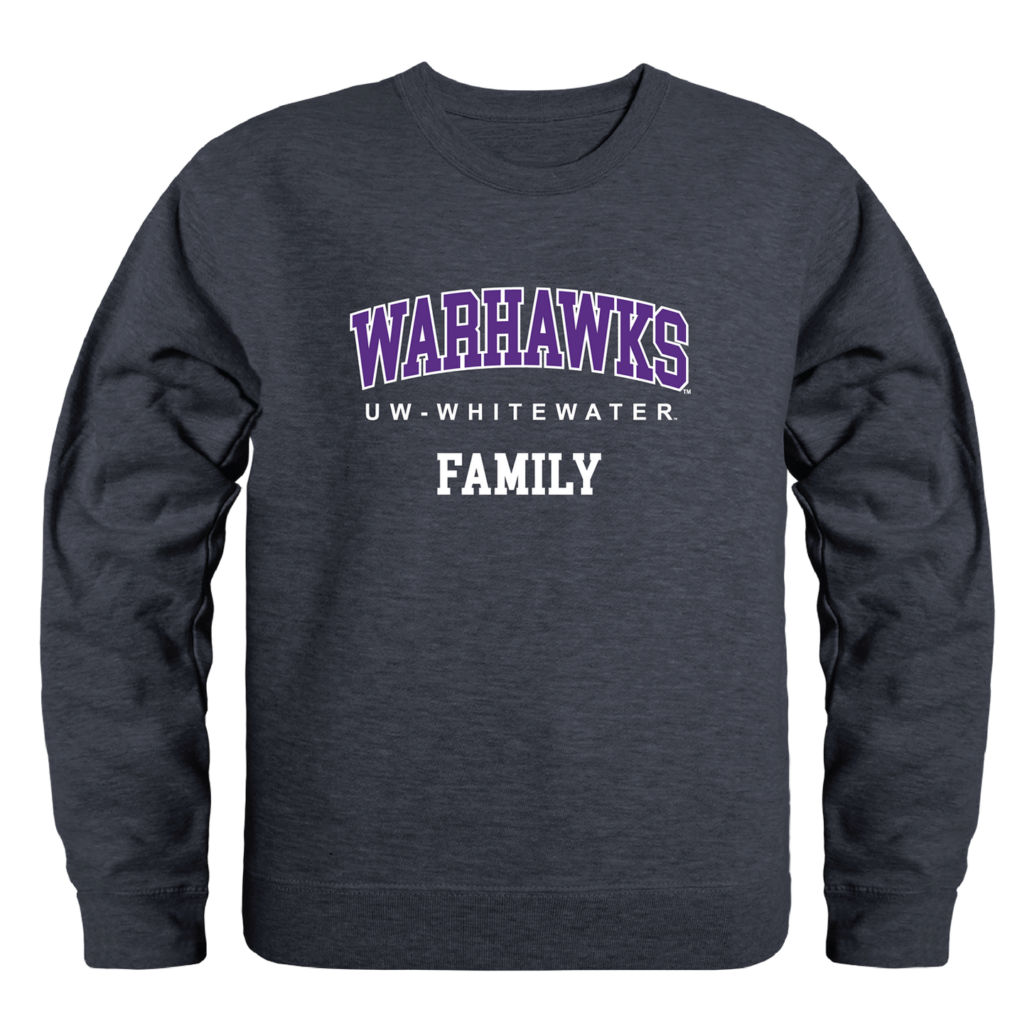University of Wisconsin-Whitewater Warhawks Family Crewneck Pullover Sweatshirt Sweater