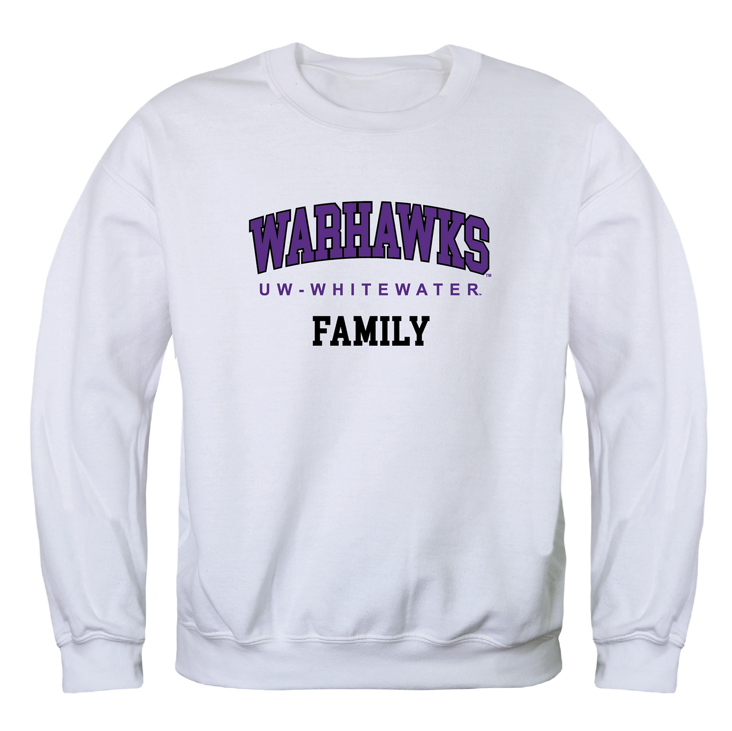 University of Wisconsin-Whitewater Warhawks Family Crewneck Pullover Sweatshirt Sweater