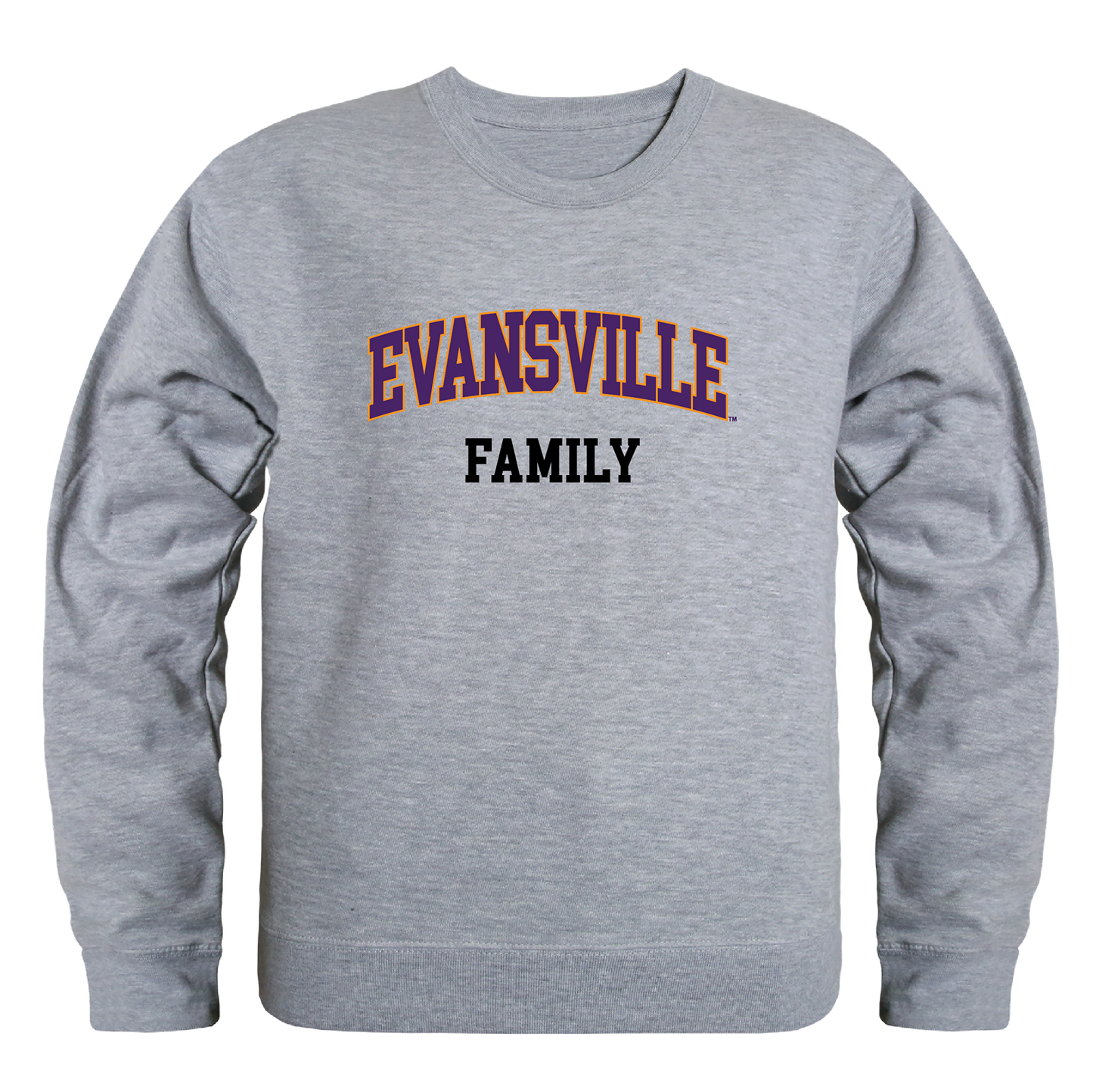 University of Evansville Purple Aces Family Crewneck Pullover Sweatshirt Sweater