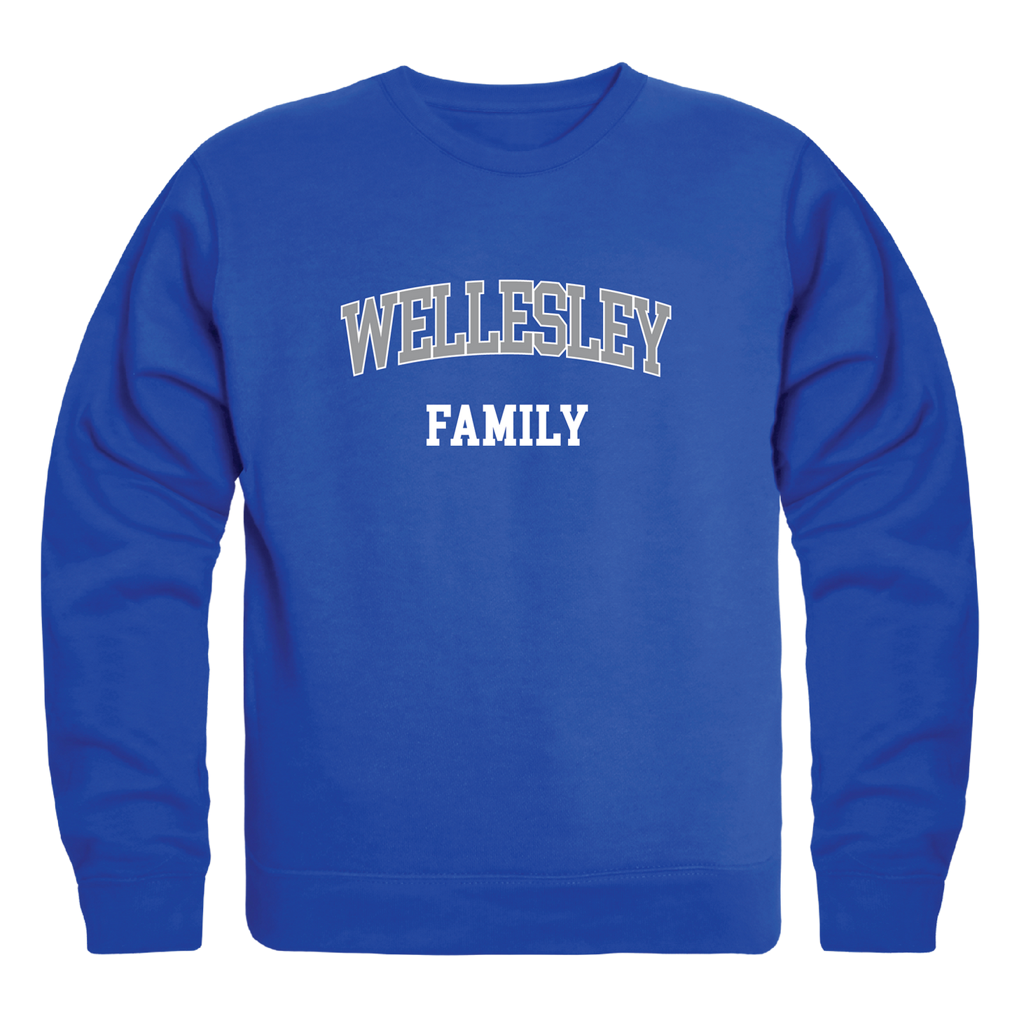 Wellesley College Blue Family Crewneck Pullover Sweatshirt Sweater