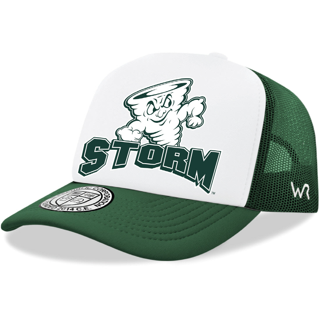 Lake Erie College Storm Jumbo College Cap Hat - Forest Green