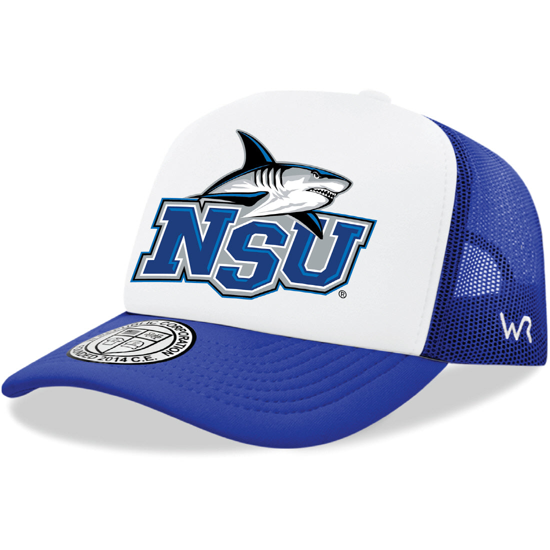 NSU Nova Southeastern University Sharks Jumbo College Cap Hat - Royal