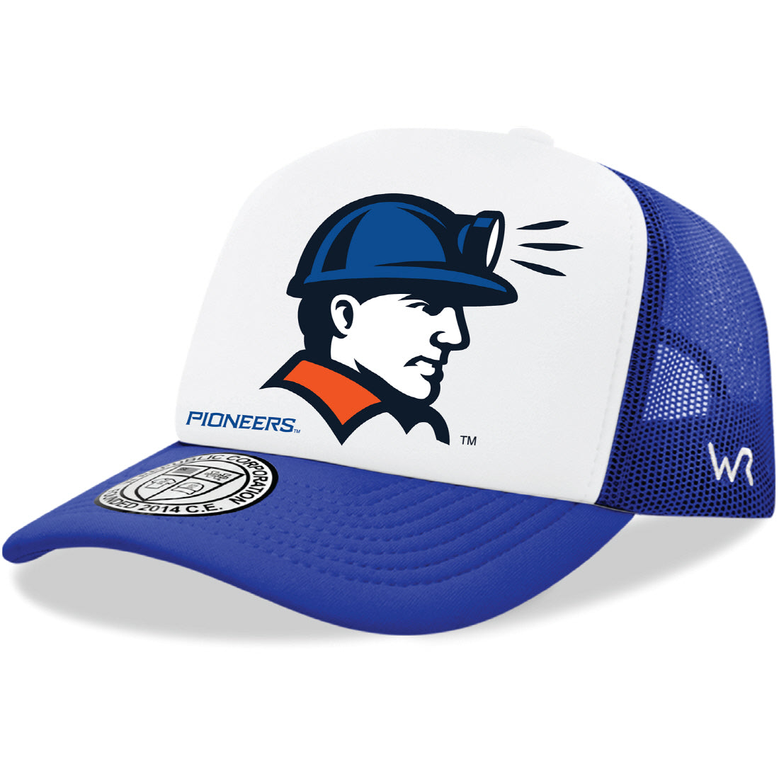 UW University of Wisconsin Platteville Pioneers Jumbo College Cap Hat - Royal