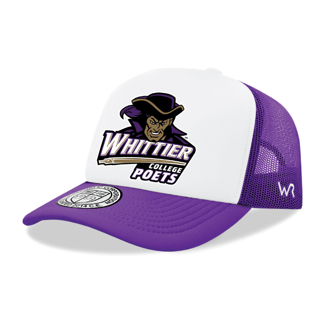 Whittier College Poets Jumbo College Cap Hat - Purple