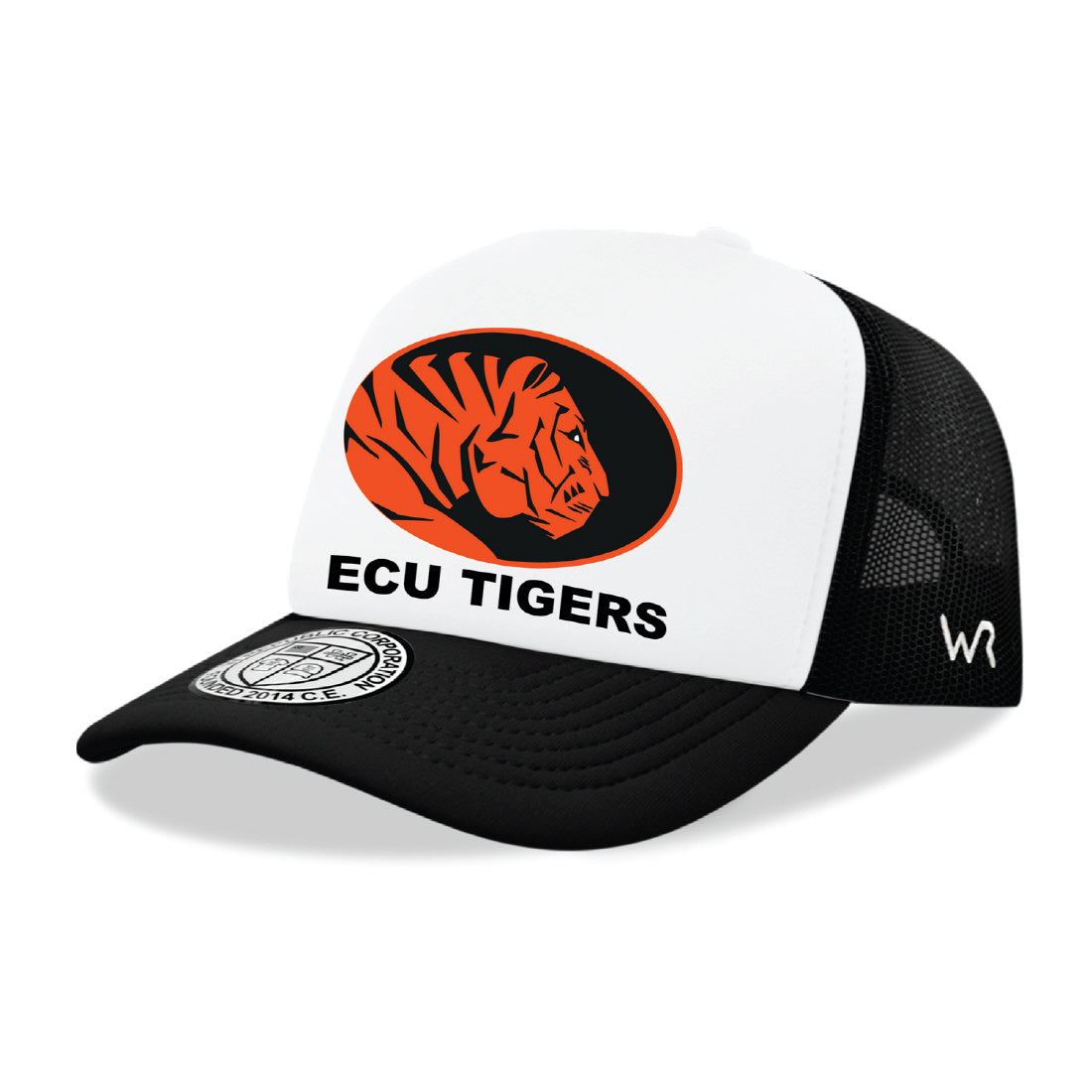 East Central University Tigers Jumbo College Cap Hat - Black