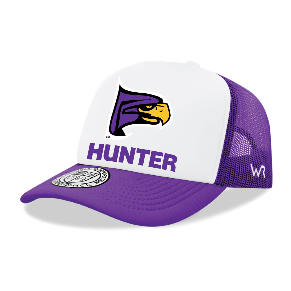 Hunter College Hawks Jumbo College Cap Hat - Purple