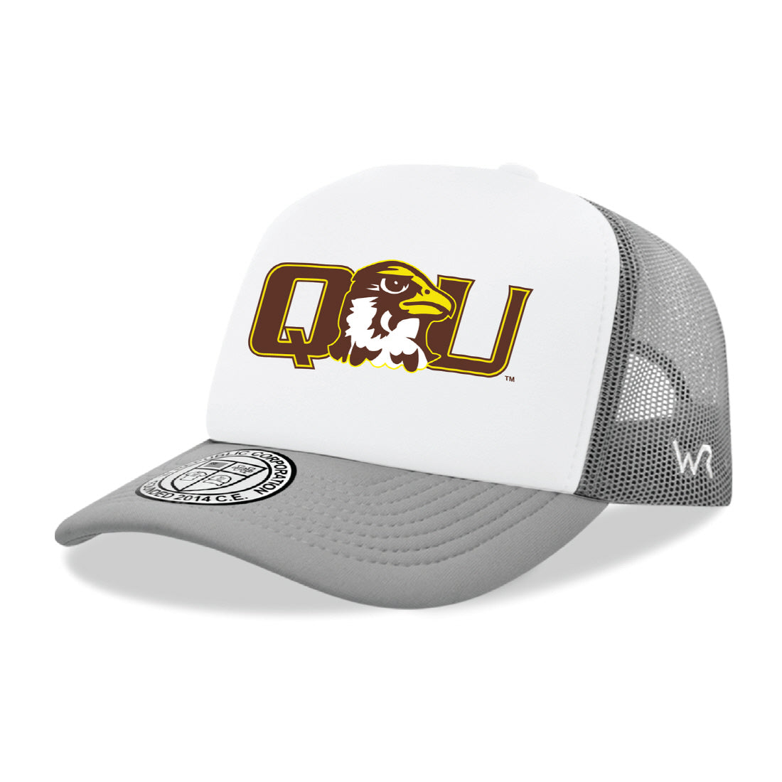 Quincy Hawks Jumbo College Cap Hat - Grey