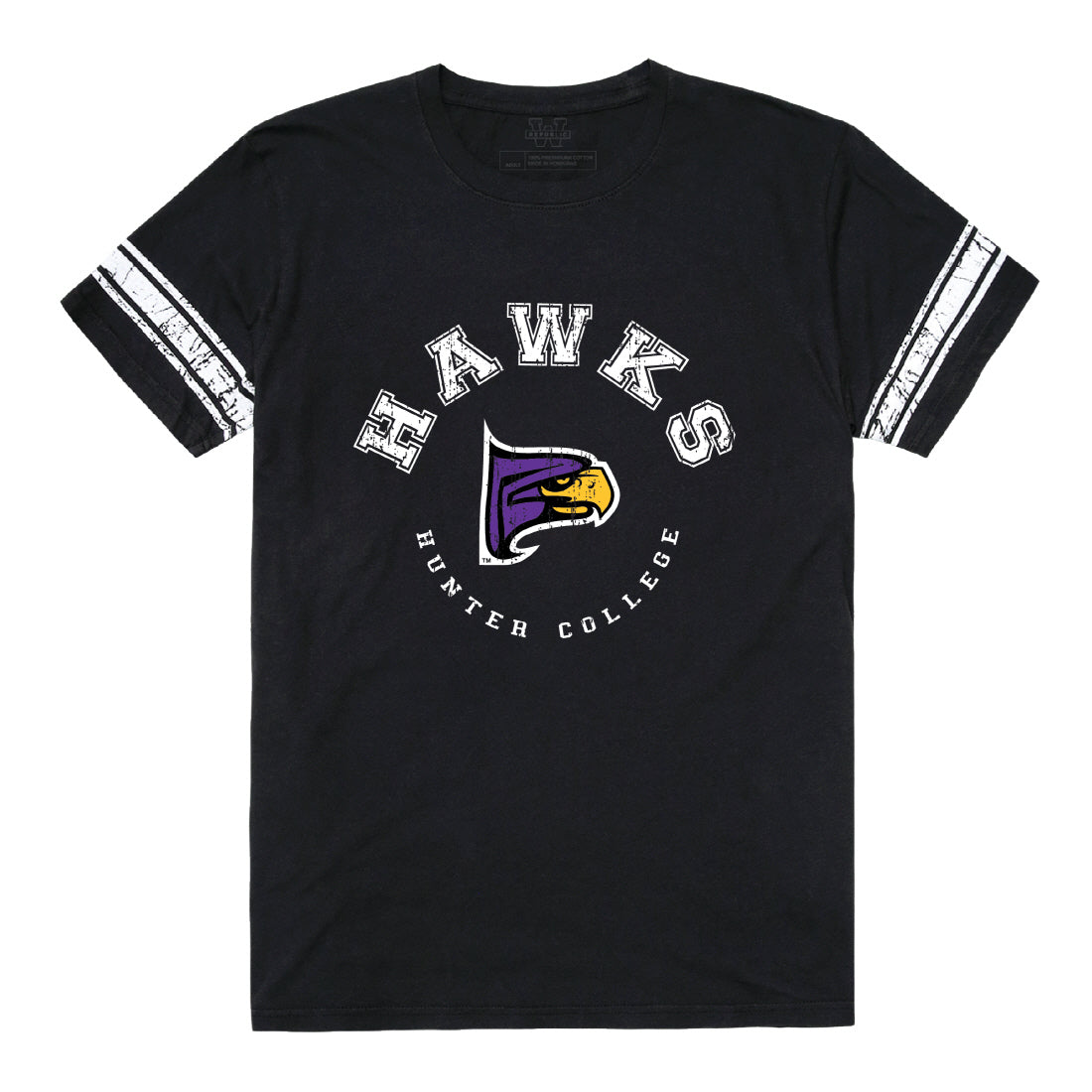 Hunter College Hawks Football Tee T-Shirt