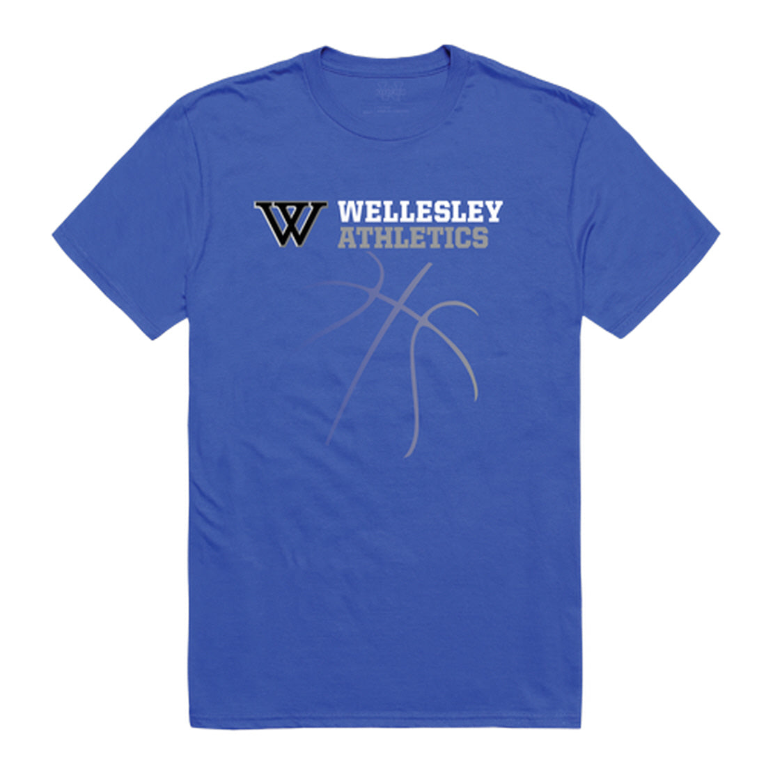 Wellesley College Blue Basketball Tee T-Shirt