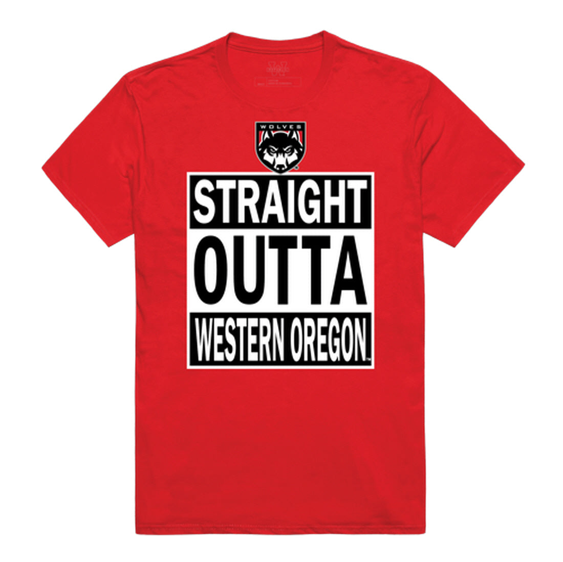 Western Oregon University Wolves Straight Outta Tee T-Shirt