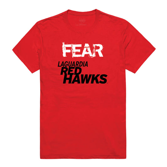 LaGuardia Red Hawks Fear College Tee T-Shirt