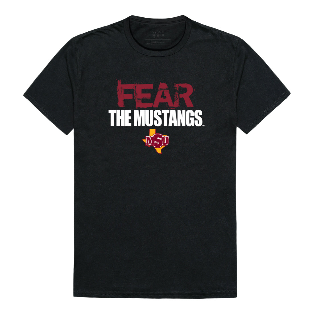 Midwestern State University Mustangs Fear College Tee T-Shirt