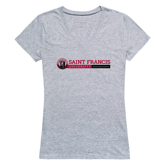 Saint Francis U Red Flash Women's Seal Tee T-Shirt