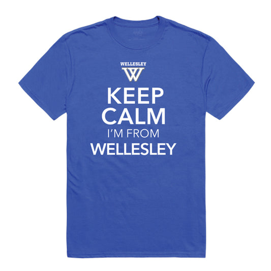 Wellesley College Blue Keep Calm Tee T-Shirt