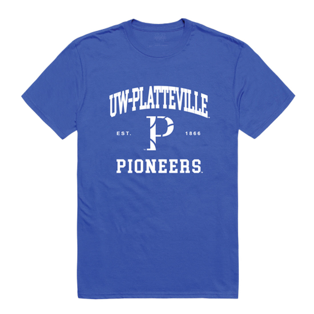 UW University of Wisconsin Platteville Pioneers Seal College Tee T-Shirt