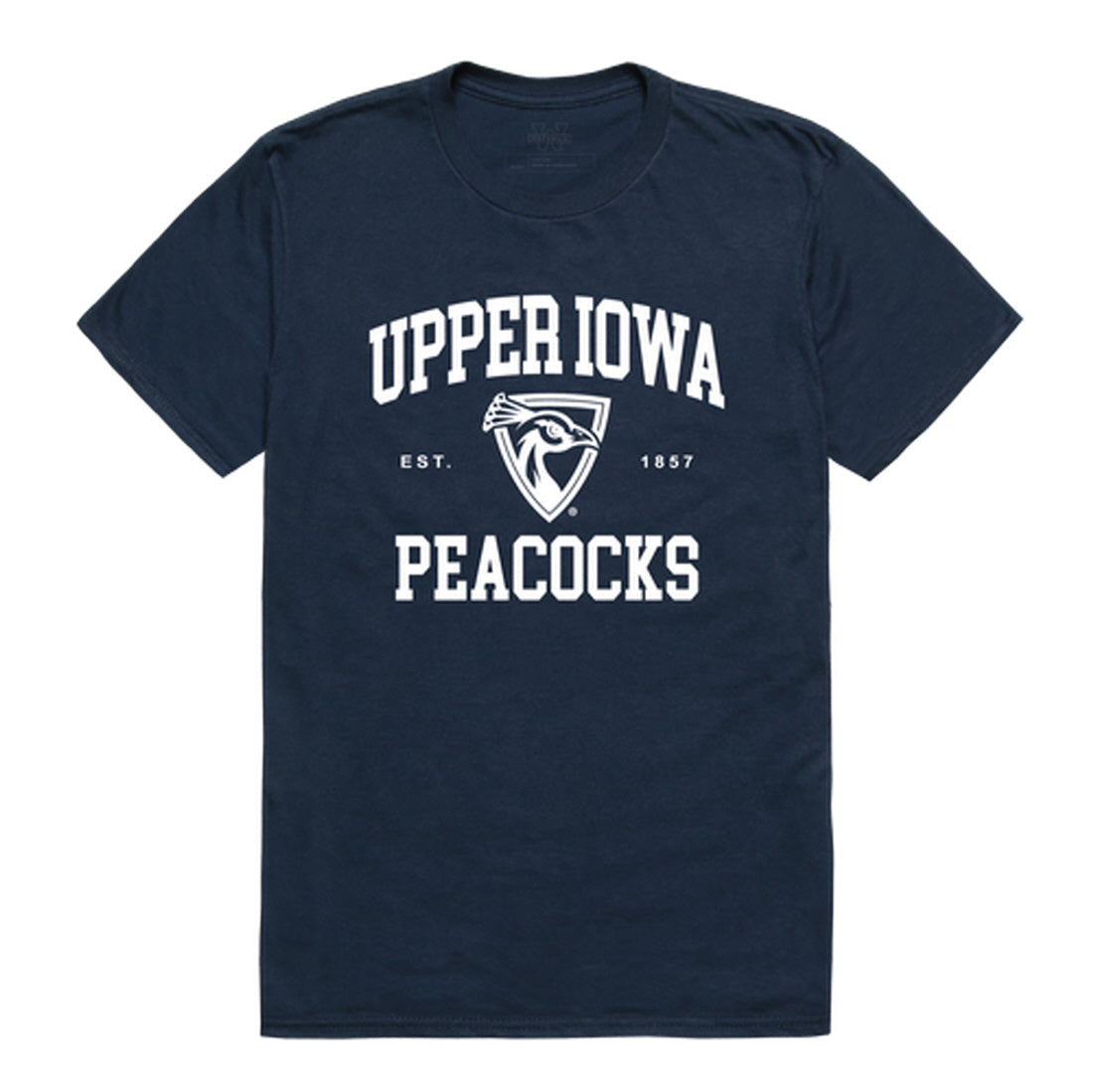 Upper Iowa Peacocks Seal College Tee T-Shirt