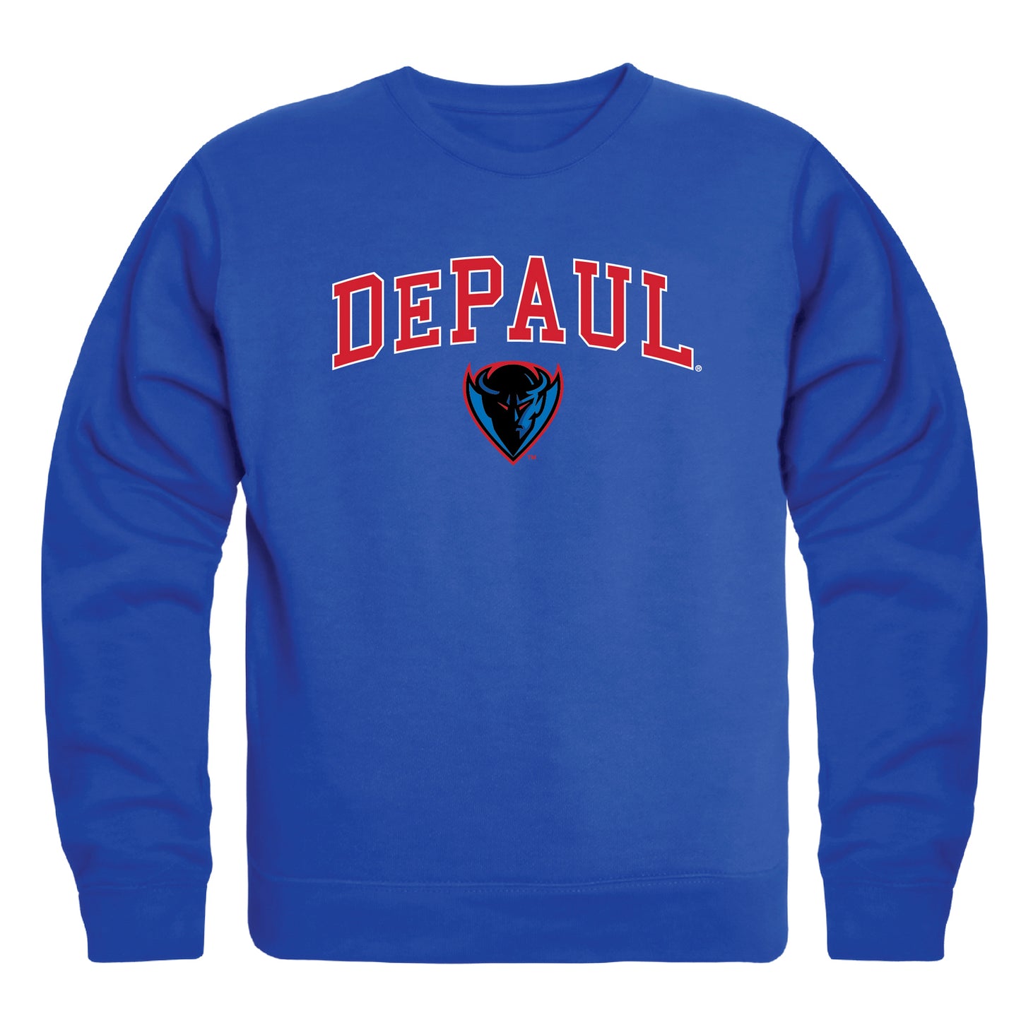 DePaul University Blue Demons Campus Crewneck Pullover Sweatshirt Sweate