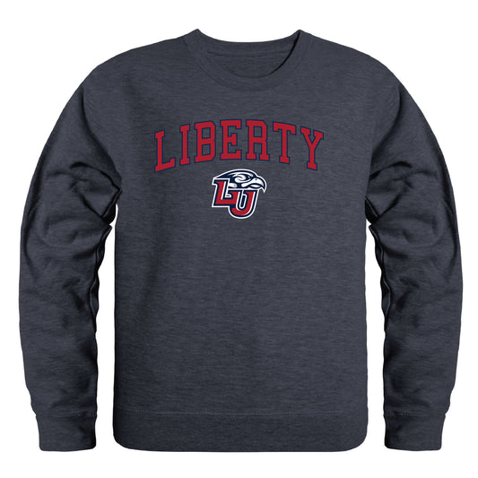 Liberty University Flames Campus Crewneck Pullover Sweatshirt Sweate