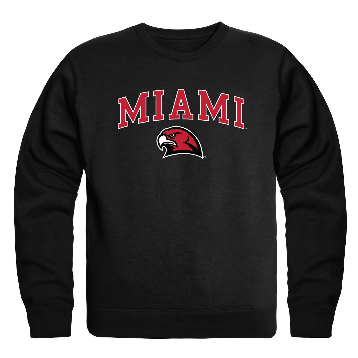 Miami University RedHawks Campus Crewneck Pullover Sweatshirt Sweate