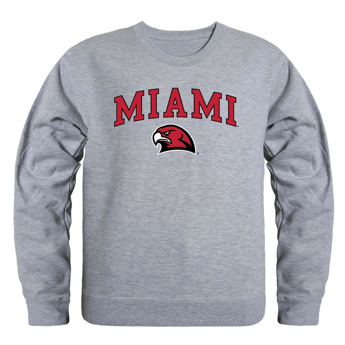 Miami University RedHawks Campus Crewneck Pullover Sweatshirt Sweate