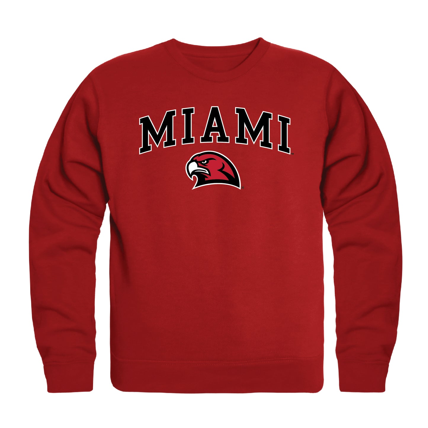 Miami University RedHawks Campus Crewneck Pullover Sweatshirt Sweate