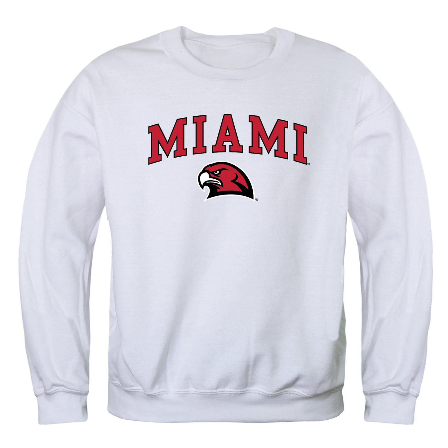 Miami University RedHawks Campus Crewneck Pullover Sweatshirt Sweate