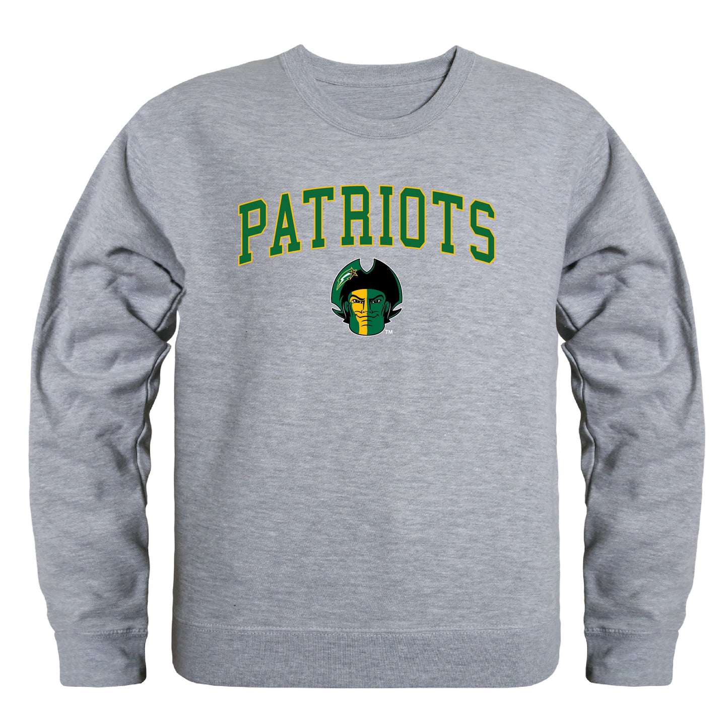 GMU George Mason University Patriots Campus Crewneck Pullover Sweatshirt Sweate