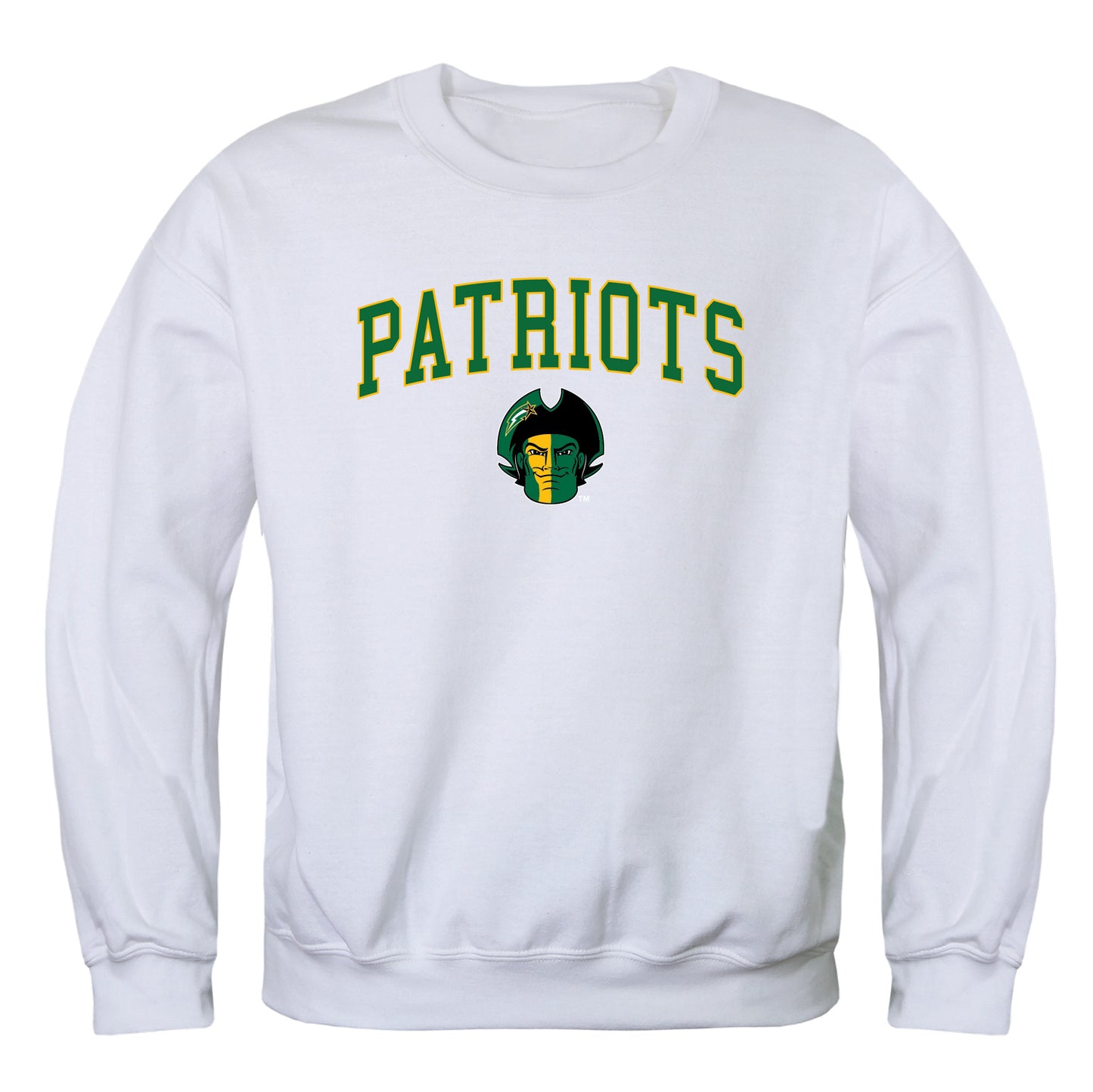 GMU George Mason University Patriots Campus Crewneck Pullover Sweatshirt Sweate