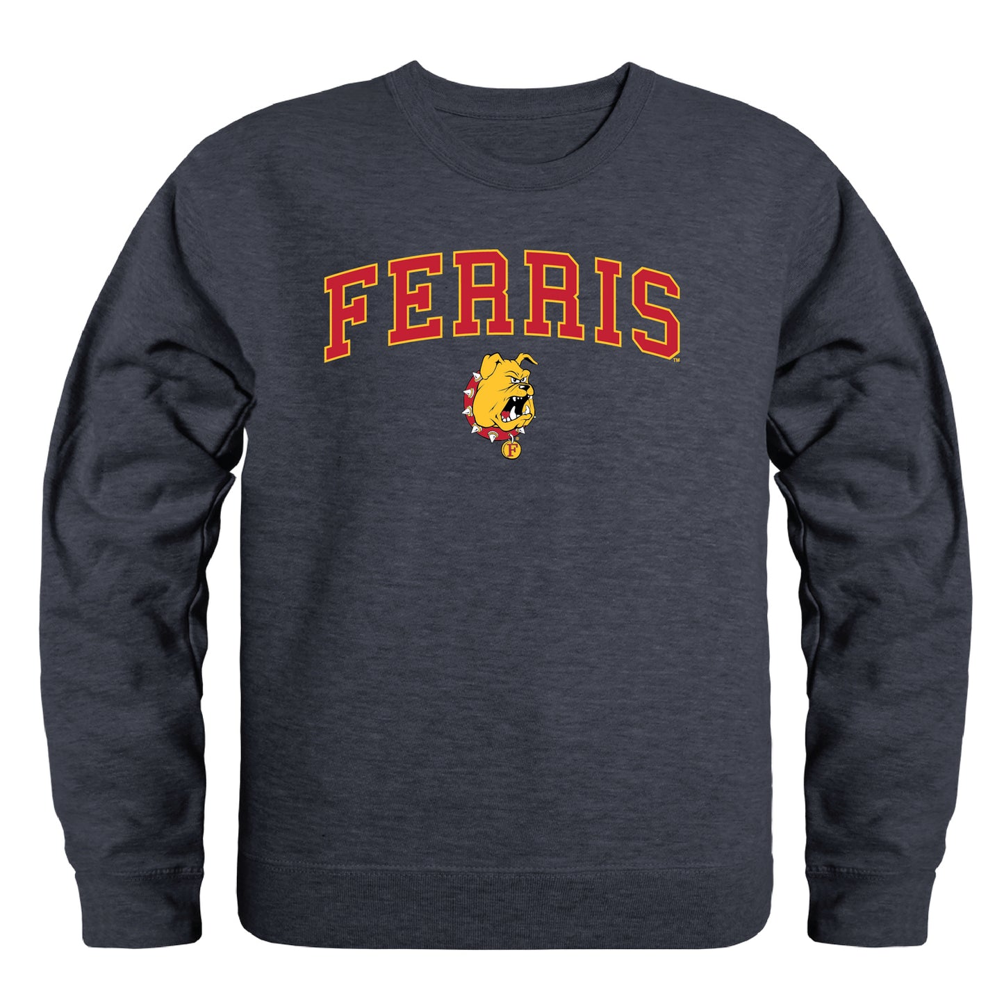 Ferris State University Bulldogs Campus Crewneck Pullover Sweatshirt Sweate