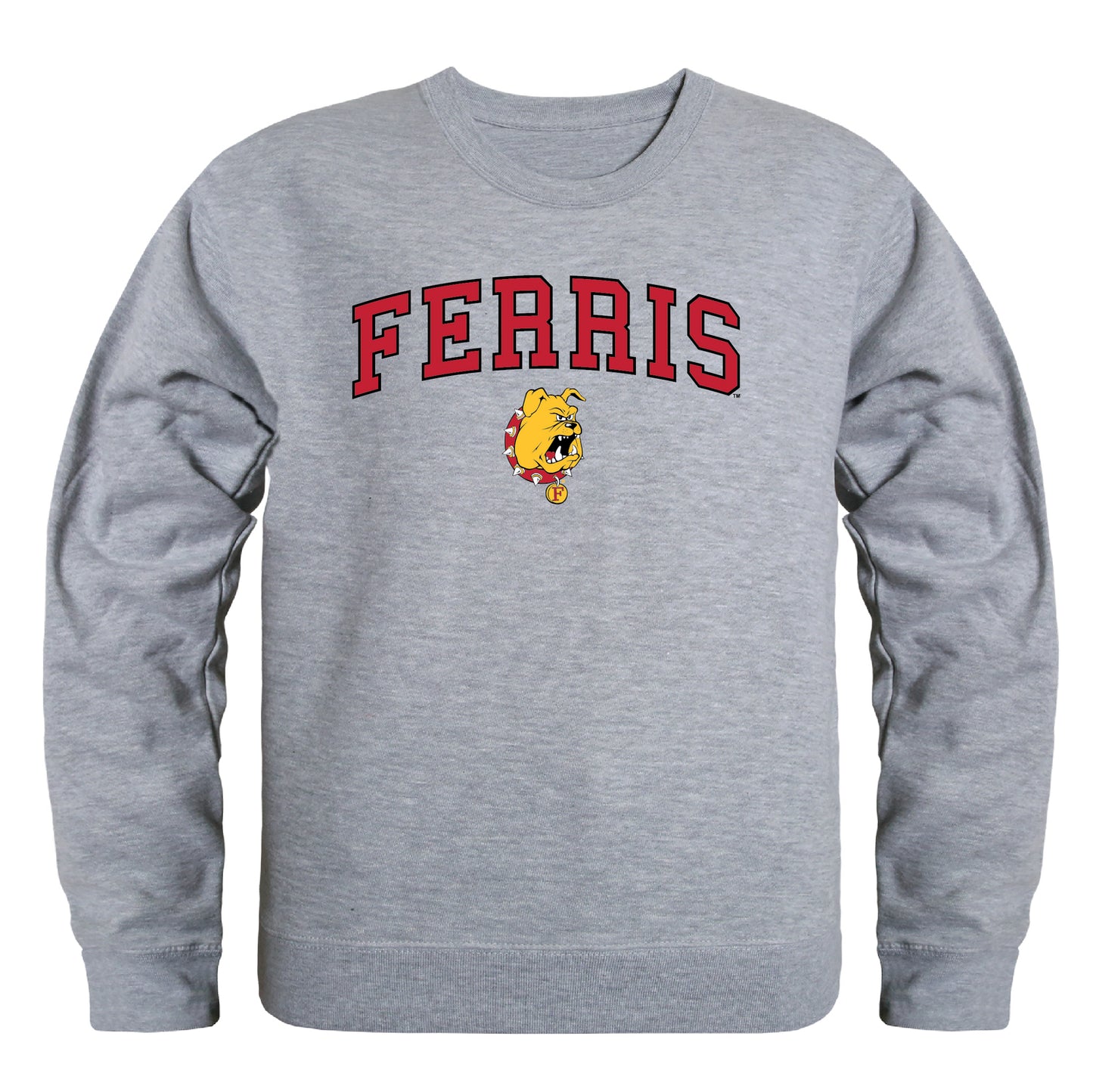 Ferris State University Bulldogs Campus Crewneck Pullover Sweatshirt Sweate