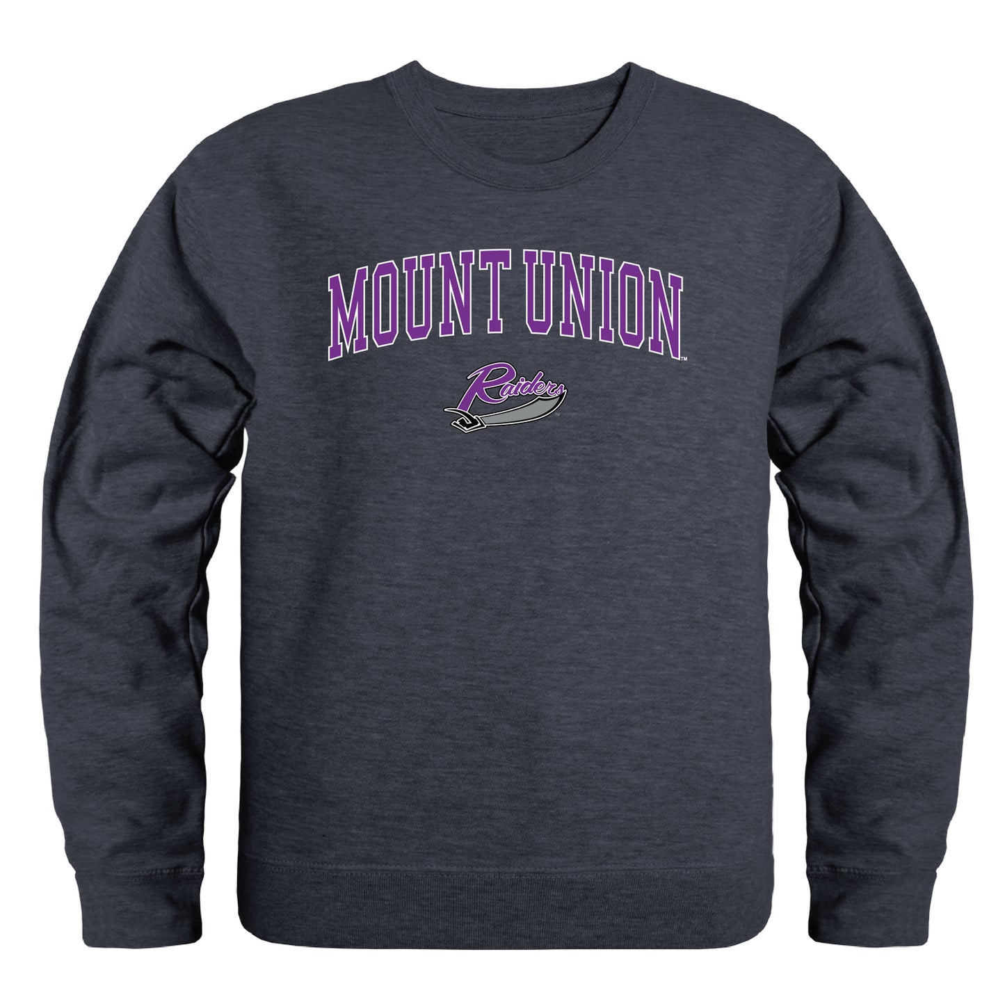 University of Mount Union Purple Raiders Campus Crewneck Pullover Sweatshirt Sweate