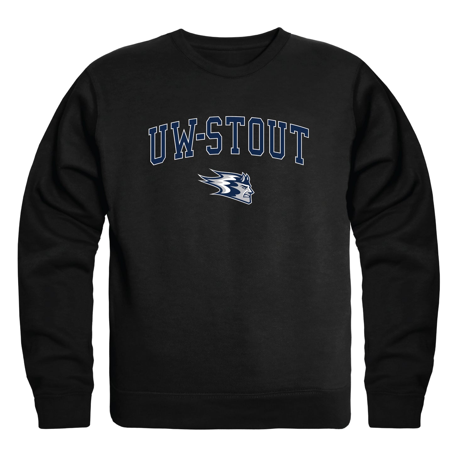 University of Wisconsin-Stout Blue Devils Campus Crewneck Pullover Sweatshirt Sweate