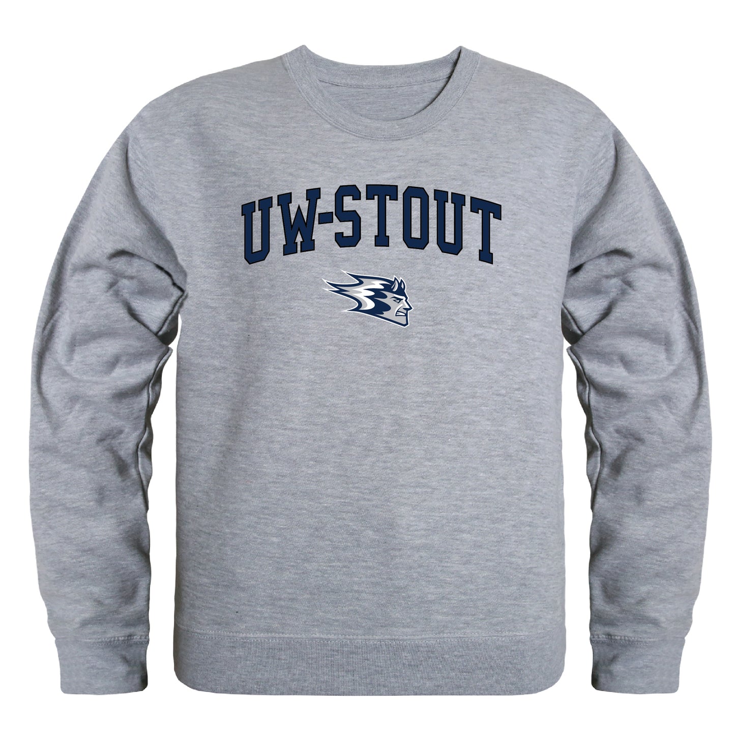 University of Wisconsin-Stout Blue Devils Campus Crewneck Pullover Sweatshirt Sweate