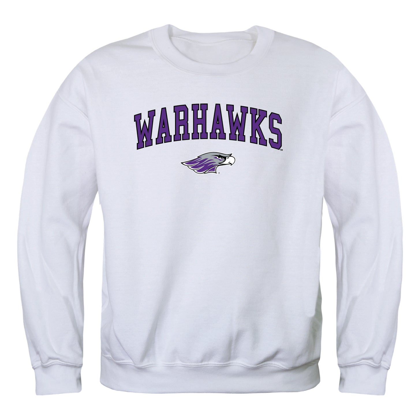 University of Wisconsin-Whitewater Warhawks Campus Crewneck Pullover Sweatshirt Sweate