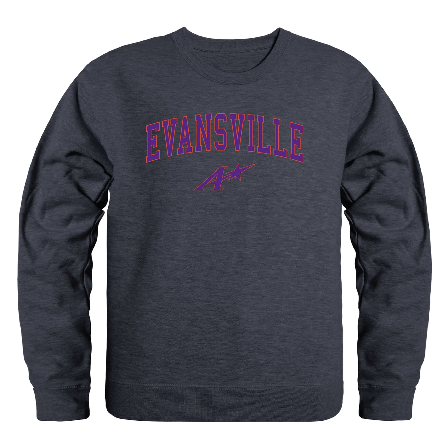 University of Evansville Purple Aces Campus Crewneck Pullover Sweatshirt Sweate