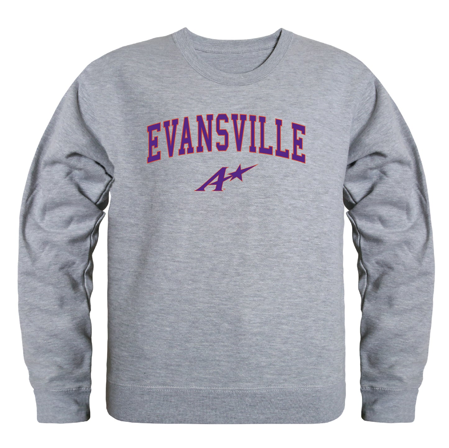 University of Evansville Purple Aces Campus Crewneck Pullover Sweatshirt Sweate