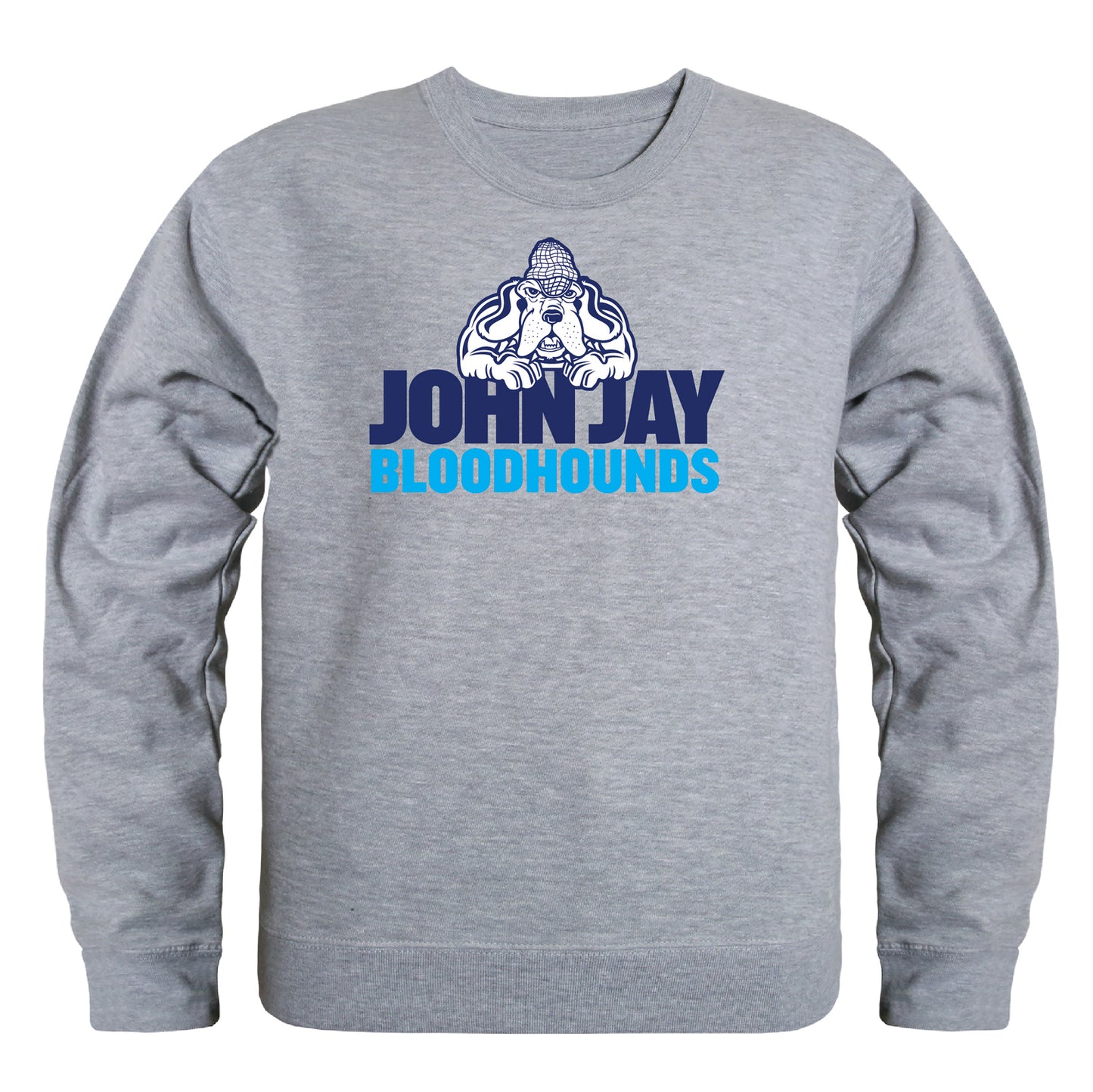 John Jay College Bloodhounds Campus Crewneck Pullover Sweatshirt Sweate