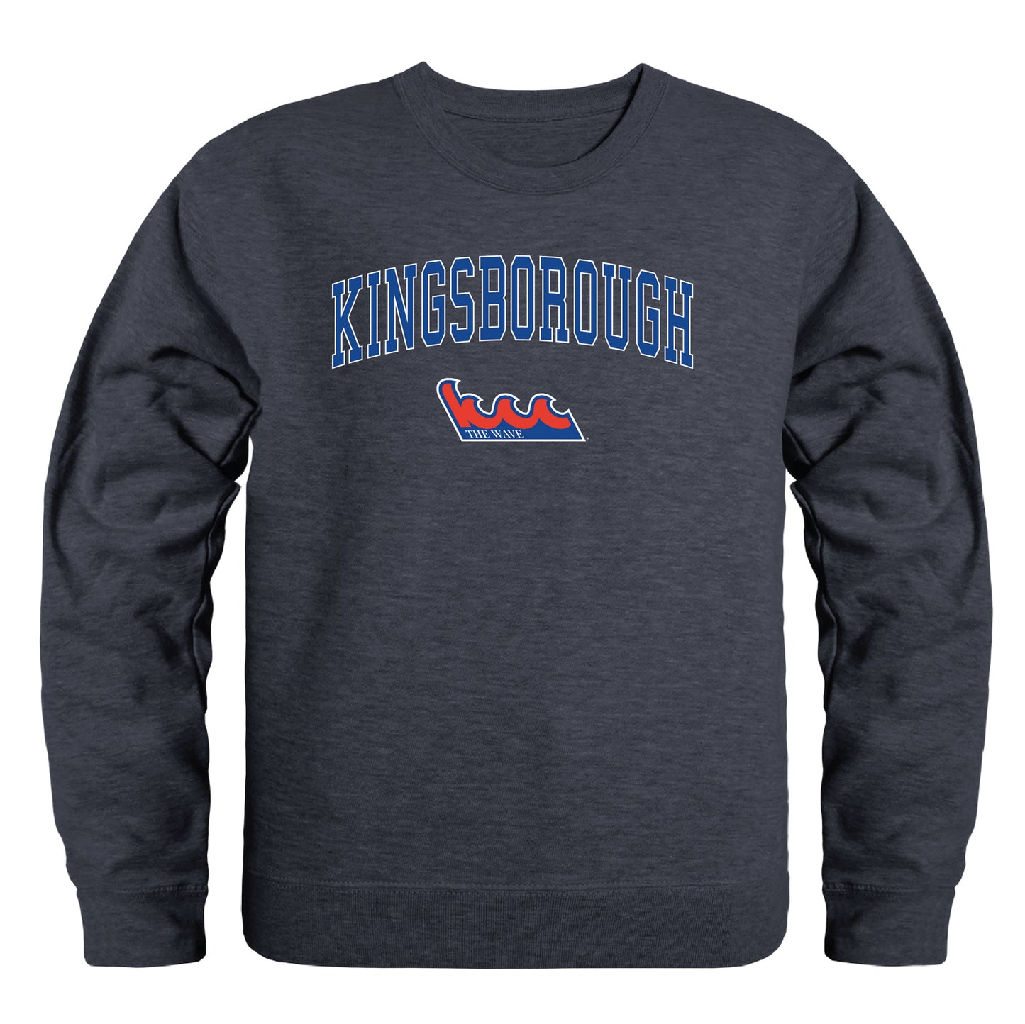 Kingsborough CC The Wave Campus Crewneck Pullover Sweatshirt Sweate