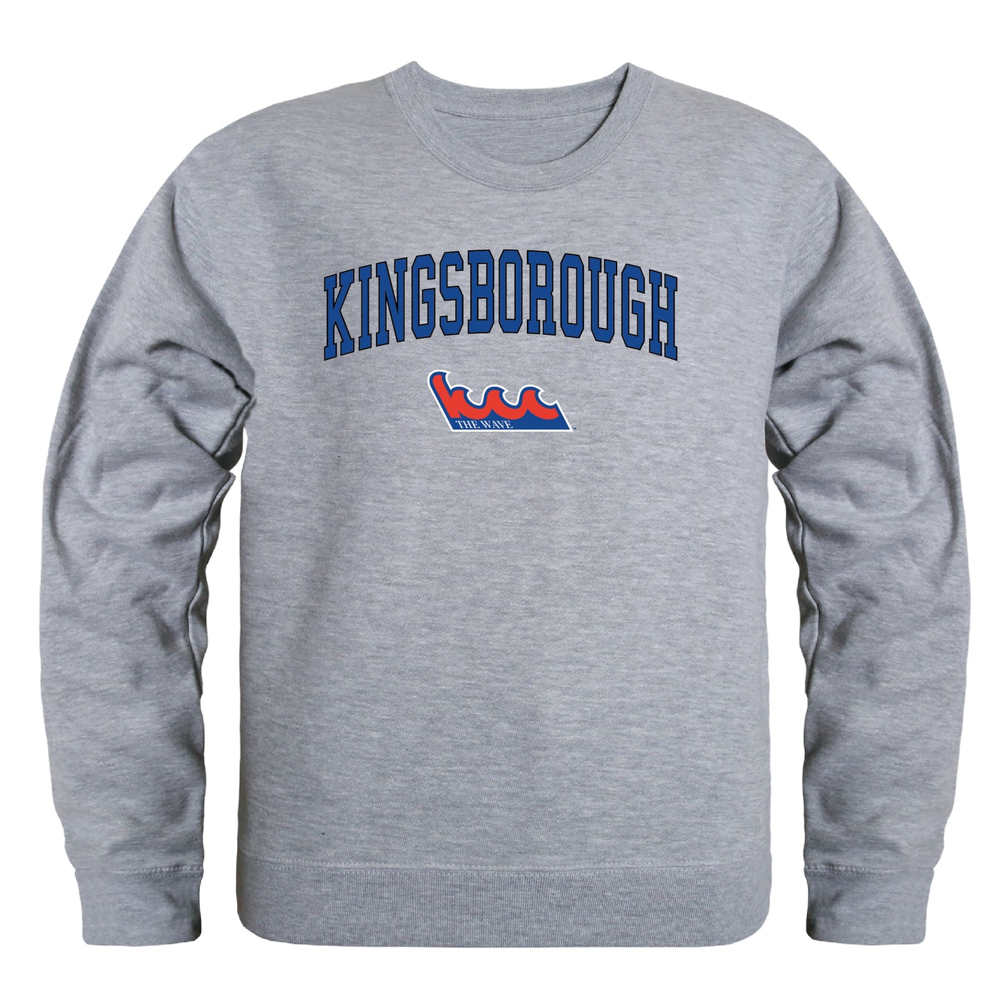 Kingsborough CC The Wave Campus Crewneck Pullover Sweatshirt Sweate