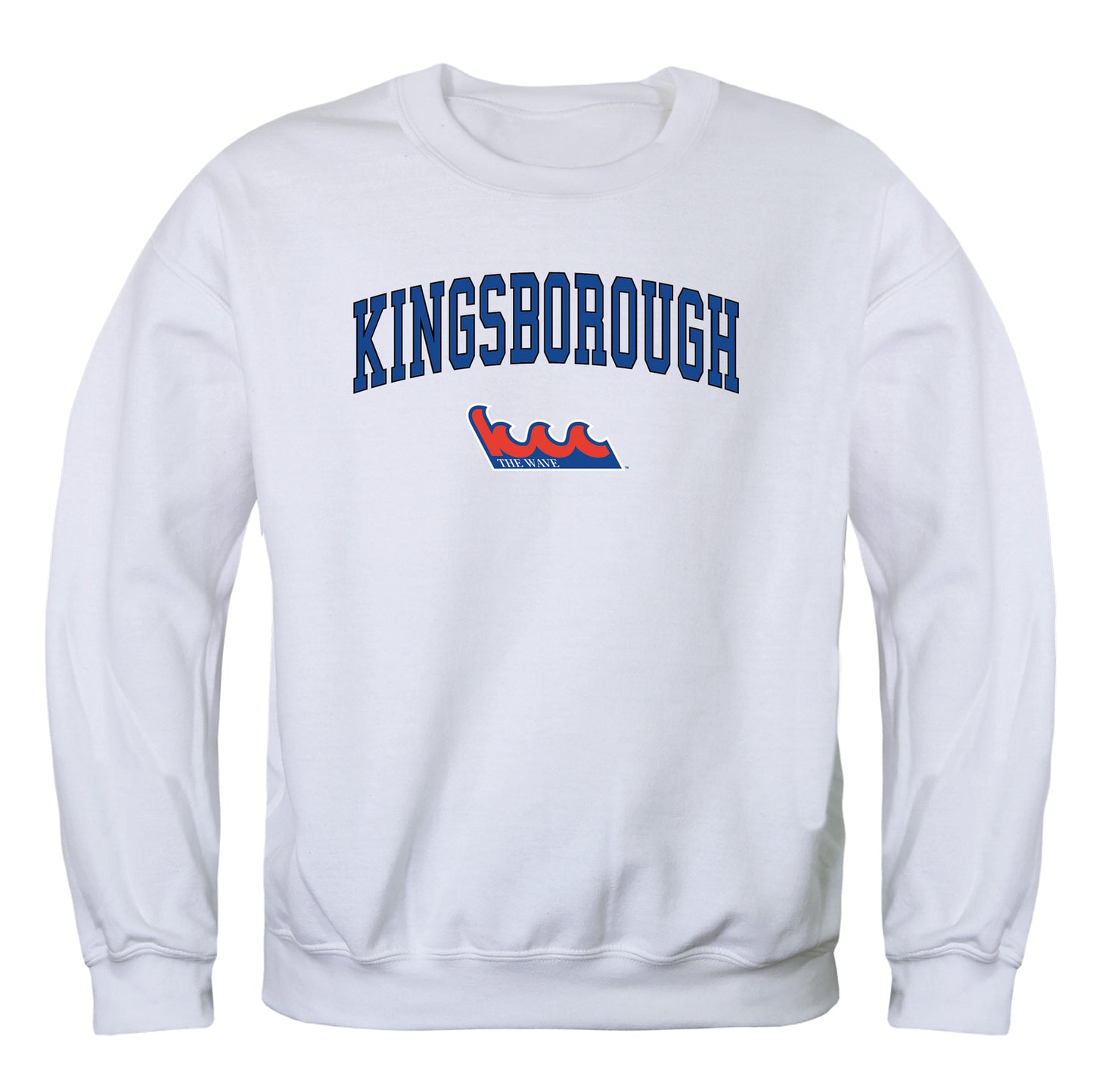 Kingsborough CC The Wave Campus Crewneck Pullover Sweatshirt Sweate