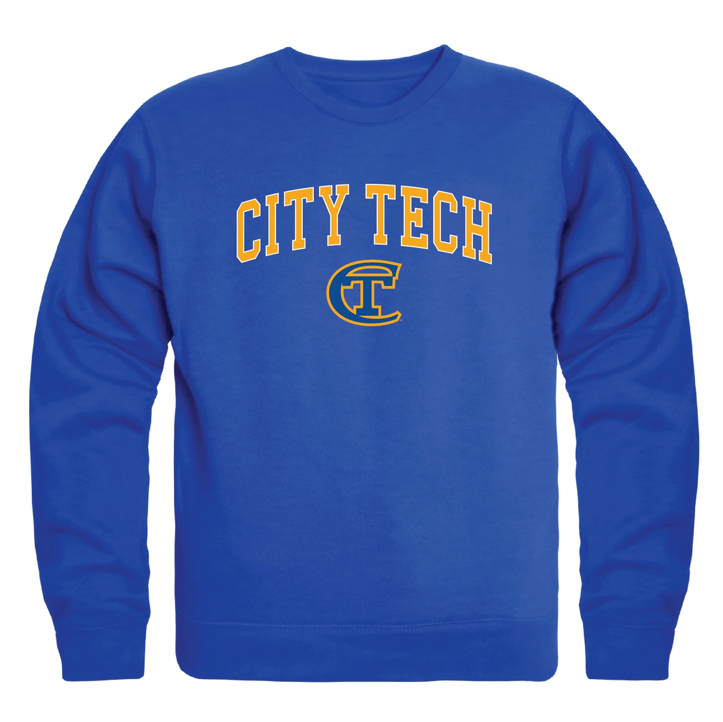 NY City Tech Yellow Jackets Campus Crewneck Pullover Sweatshirt Sweate