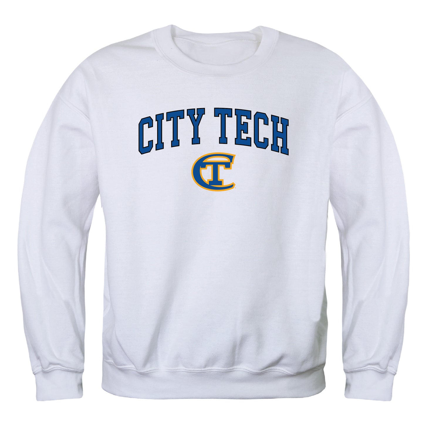 NY City Tech Yellow Jackets Campus Crewneck Pullover Sweatshirt Sweate