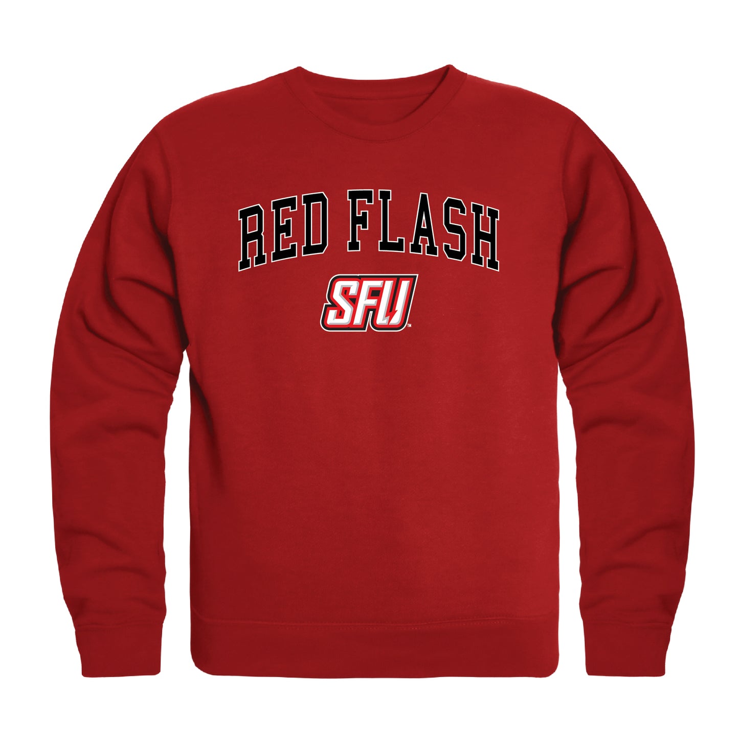 Saint Francis U Red Flash Campus Crewneck Pullover Sweatshirt Sweate