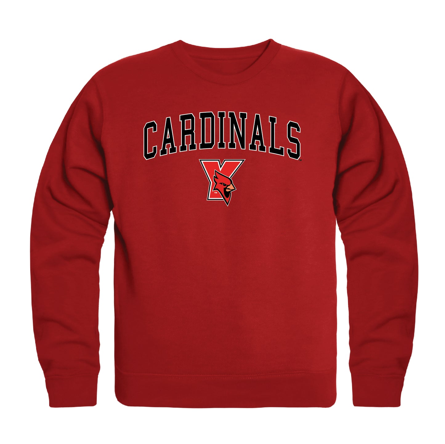 York College Cardinals Campus Crewneck Pullover Sweatshirt Sweate