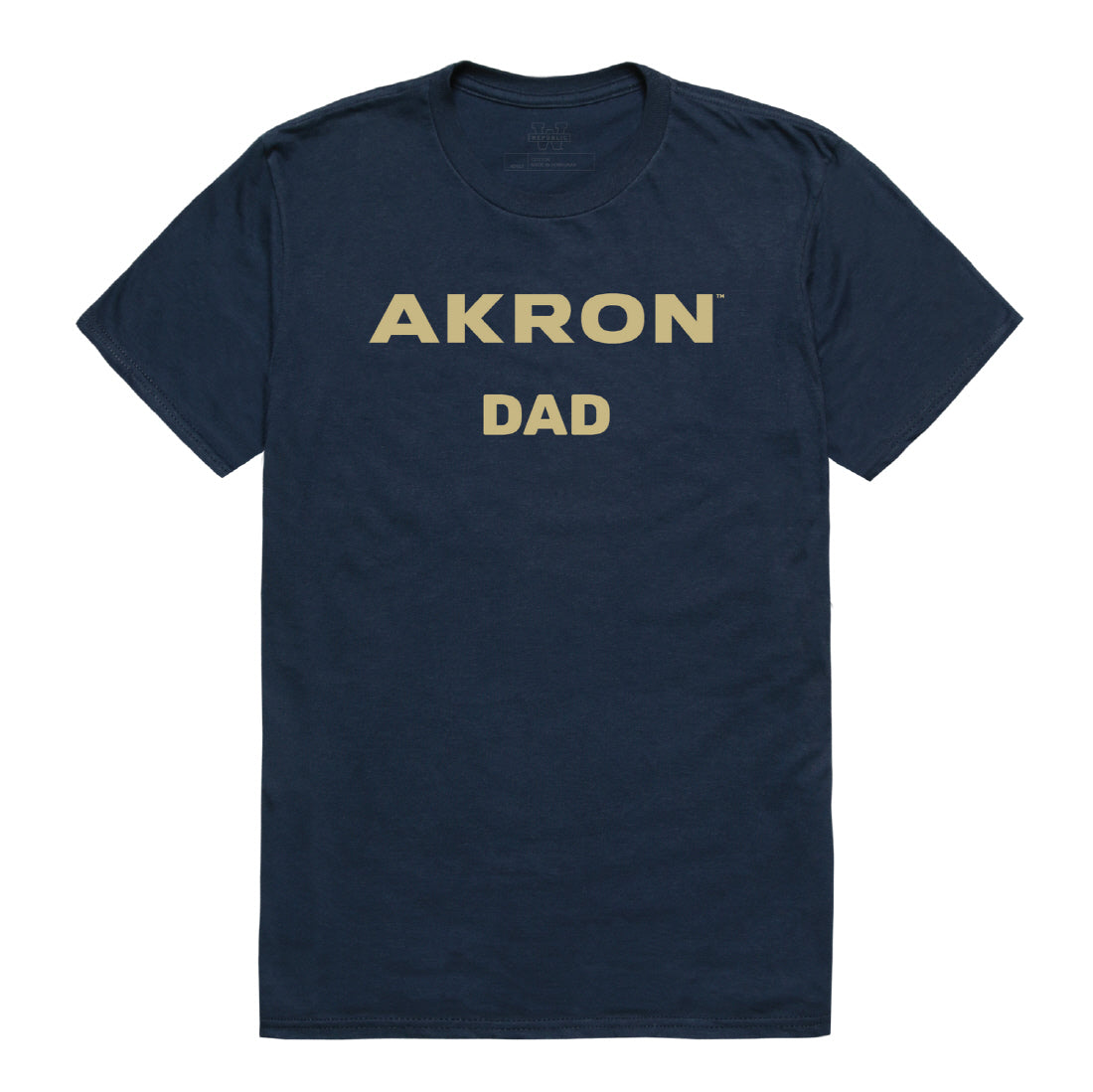 The University of Akron Zips Dad Tee T-Shirt - Heather Grey, Small