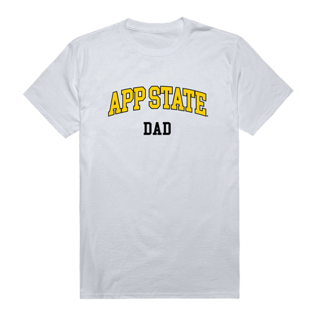 Appalachian App State University Mountaineers Dad Tee T-Shirt - Black, Small