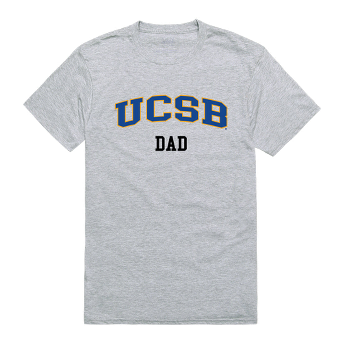 UCSB University of California Santa Barbara Gauchos Dad Tee T-Shirt - Heather Grey, Small