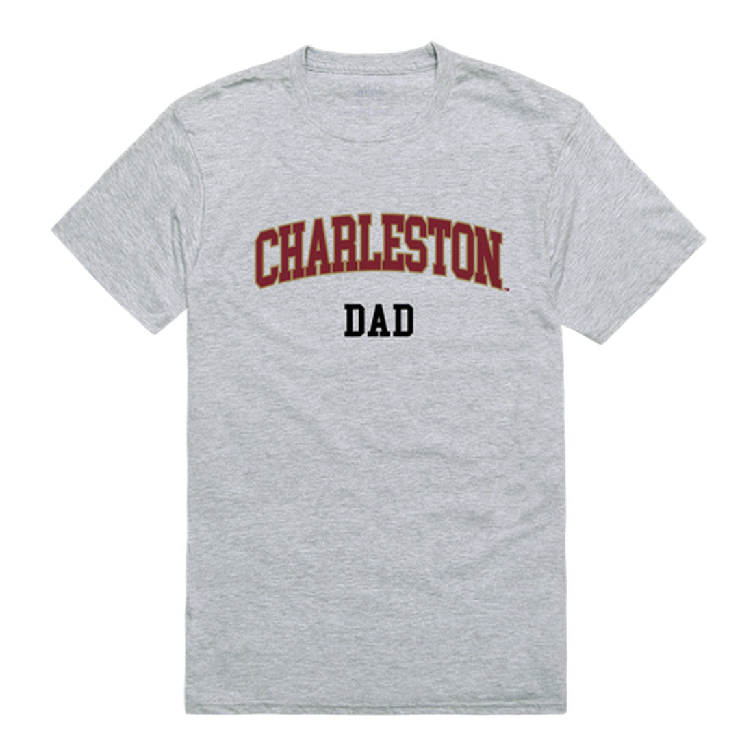 College of Charleston Cougars Dad Tee T-Shirt - Heather Grey, Small