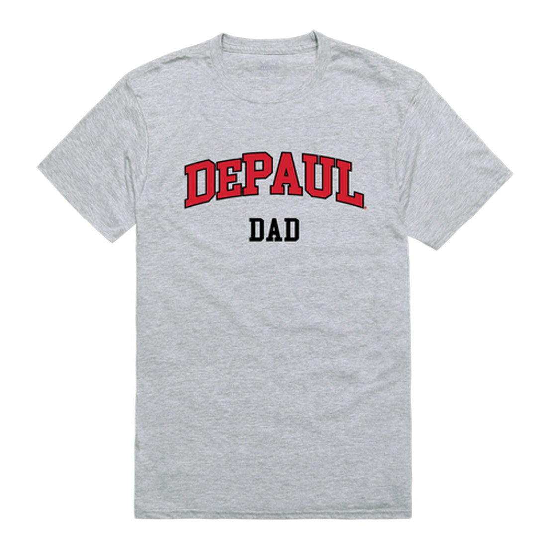 DePaul University Blue Demons Dad Tee T-Shirt - Heather Grey, Small